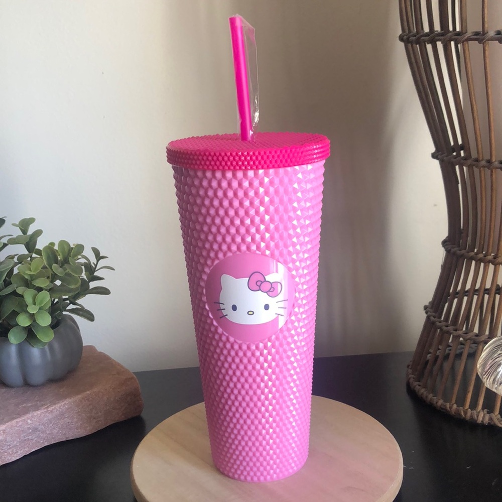 Hello Kitty Pink Tall Studded Tumbler